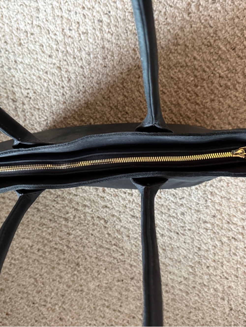 Parker Clay Merkato Signature Zip Tote - Black Leather - Picture 3 of 5